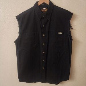 2003 Harley Davidson Motorcycles 100% Cotton Sleeveless Shirt Mens Large